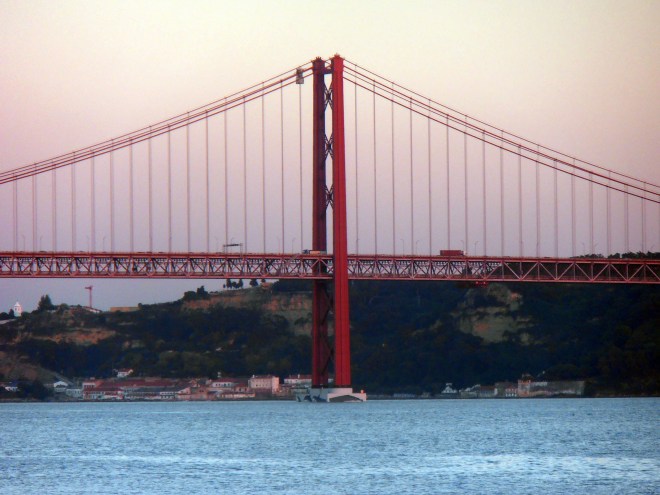 The Golden Gate Bridge doppelganger: the Ponte 25 de Abril Bridge, Lisbon, Portugal 