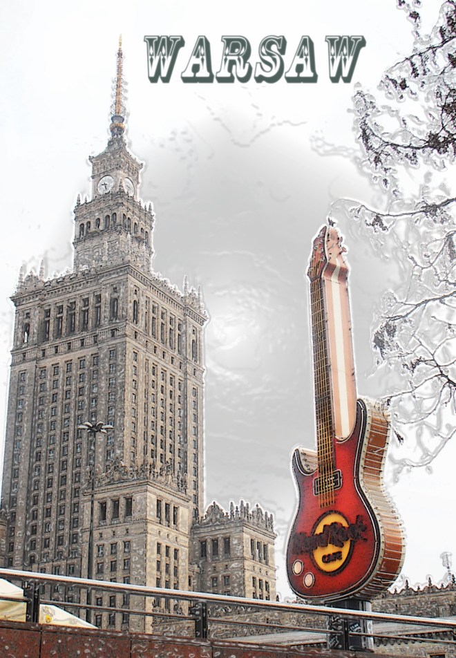 The Hard Rock Cafe next to the Palace of Science and Culture