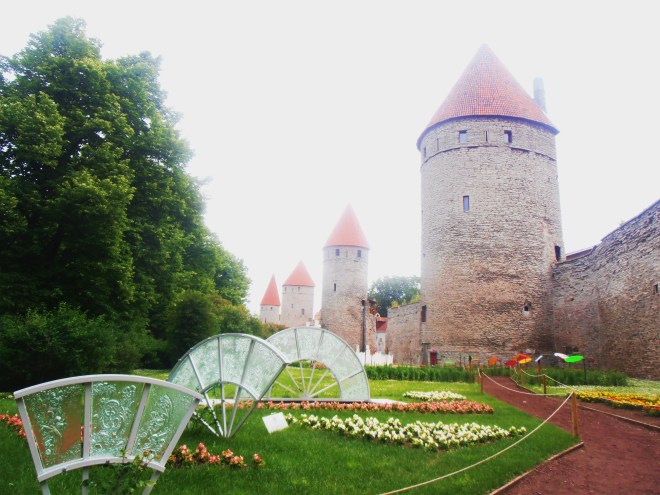Outside the medieval walls of Tallinn, Estonia