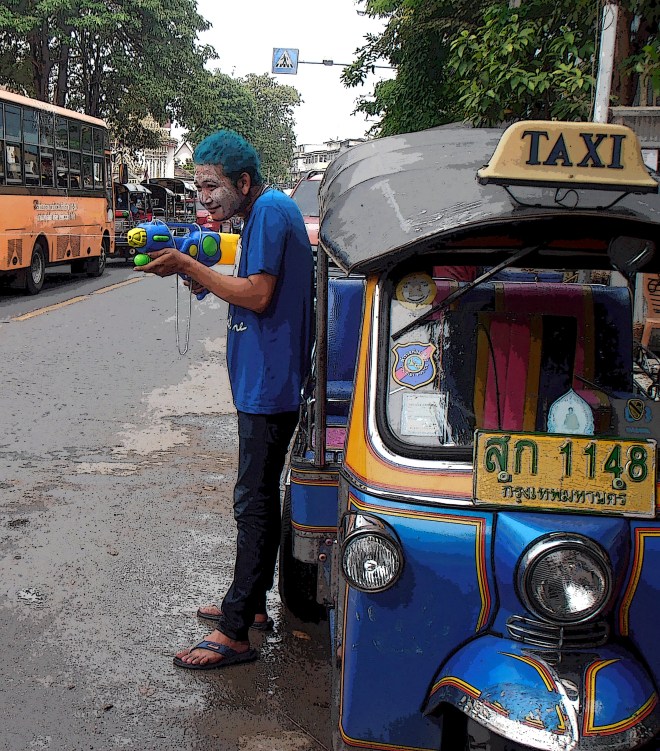 Be sure to wrap your expensive electronics in plastic on the streets, or a drive-by squirting may result in a panic attack. 