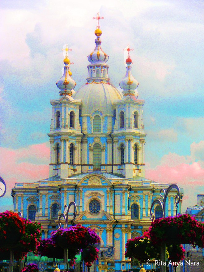 Somewhere, a wedding is missing the top of its cake (Smolniy Convent, St. Petersburg) 